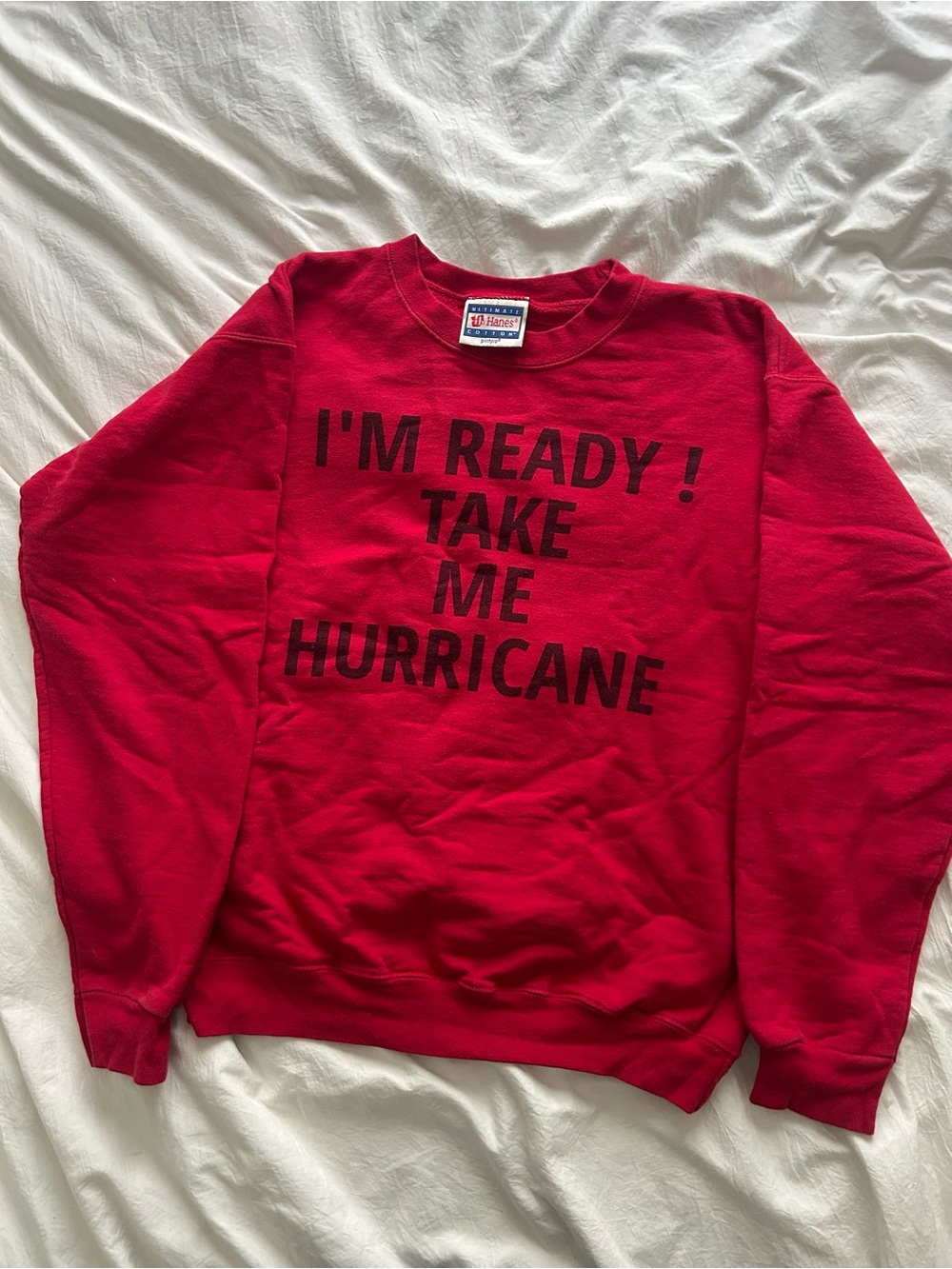 I’m ready take me hurricane! Red graphic funny sweater - golden girls, Sofia